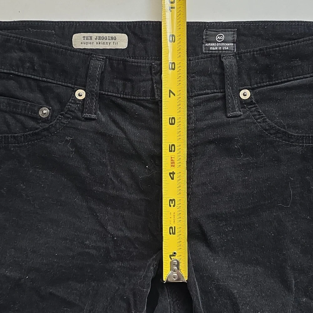 AG Adriano Goldschmied the Jegging Super Skinny Fit corduroy Black 29r Low Rise - Picture 8 of 12
